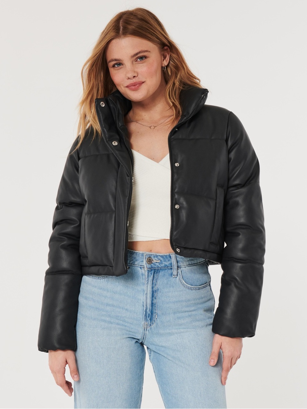 Hollister | Ultimate Faux Leather Mini Puffer
